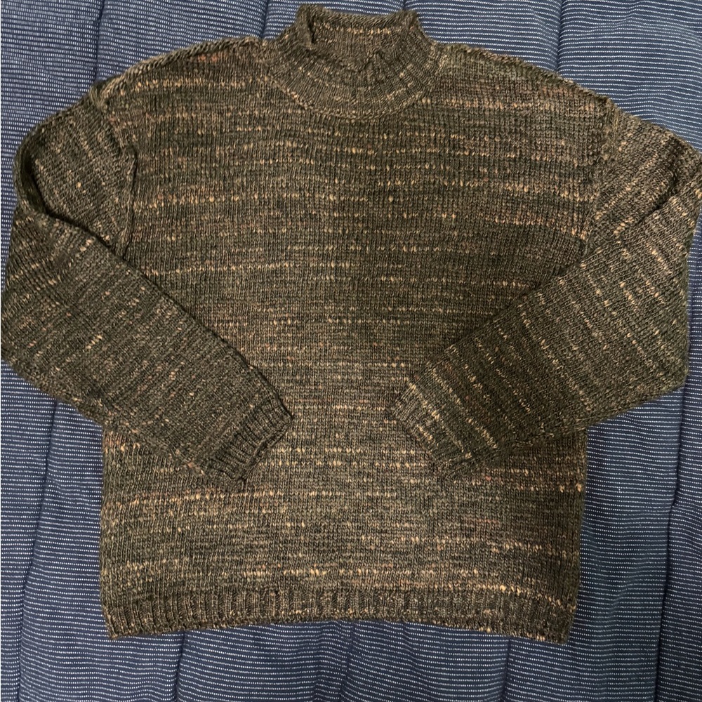 BDG Men's Turtleneck Sweater in Brown and Tan